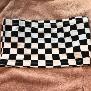 Forever 21 checkered tube top